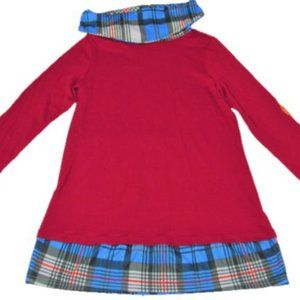 Women's Loose Neck Dress With Patch Elbow Sleeves